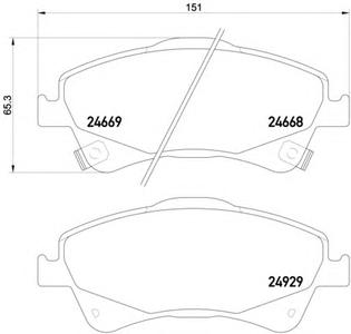 Комплект тормозных колодок, дисковый тормоз TEXTAR 2466818915