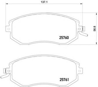 Комплект тормозных колодок, дисковый тормоз TEXTAR 2576016715