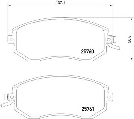 Комплект тормозных колодок, дисковый тормоз TEXTAR
