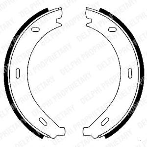 Комплект тормозных колодок, стояночная тормозная система DELPHI LS1902
