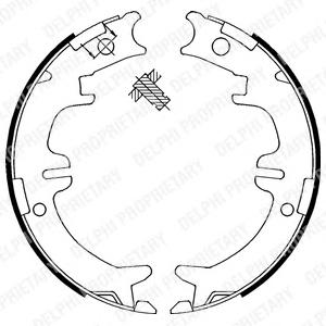Комплект тормозных колодок, стояночная тормозная система DELPHI LS1892