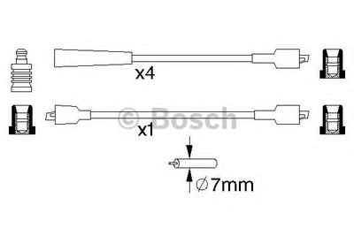 Комплект проводов зажигания BOSCH 0 986 356 862