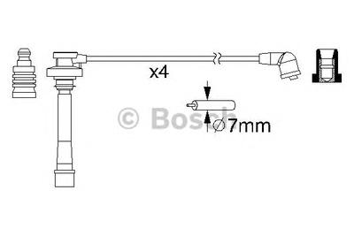 Комплект проводов зажигания BOSCH 0 986 357 147