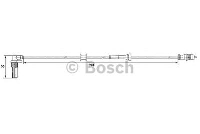 Датчик, частота вращения колеса BOSCH 0 265 007 531