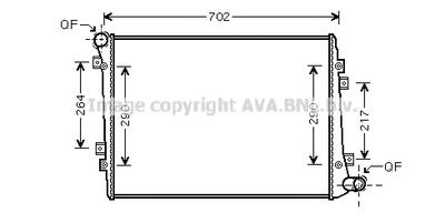 Радиатор, охлаждение двигателя AVA QUALITY COOLING VW2224