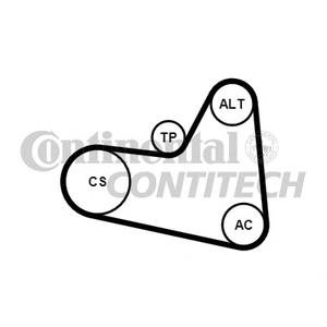 Поликлиновой ременный комплект CONTITECH 6PK976 K1