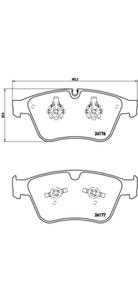 Комплект тормозных колодок, дисковый тормоз BREMBO P50 105