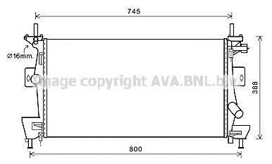 Радиатор, охлаждение двигателя AVA QUALITY COOLING FD 2475