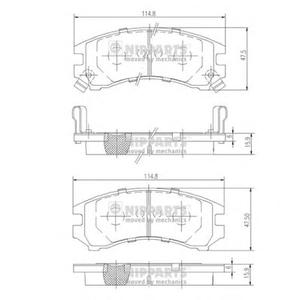 Комплект тормозных колодок, дисковый тормоз NIPPARTS J3601035