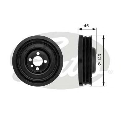 Ременный шкив, коленчатый вал GATES