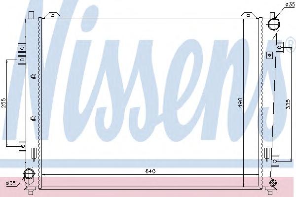 Радиатор, охлаждение двигателя NISSENS
