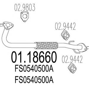 Труба выхлопного газа MTS 01.18660