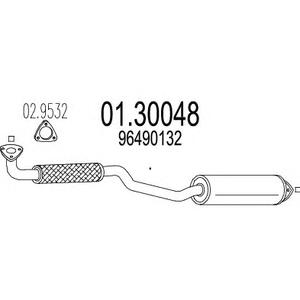 Предглушитель выхлопных газов MTS 01.30048