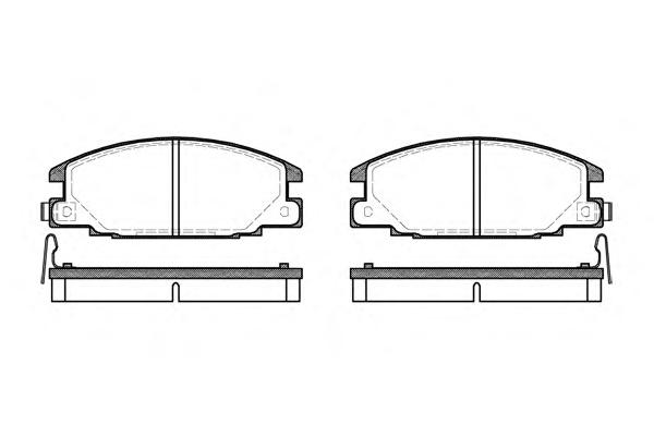 Комплект тормозных колодок, дисковый тормоз ROADHOUSE
