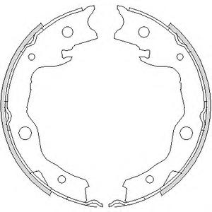 Комплект тормозных колодок, стояночная тормозная система ROADHOUSE 4752.00