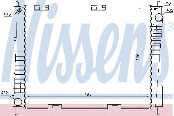 Радиатор, охлаждение двигателя NISSENS