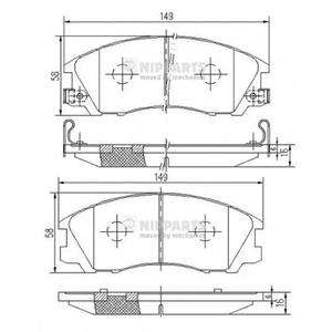 Комплект тормозных колодок, дисковый тормоз NIPPARTS J3600534