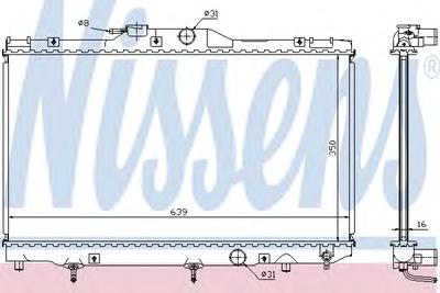 Радиатор, охлаждение двигателя NISSENS 646281