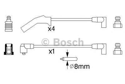 Комплект проводов зажигания BOSCH 0 986 356 724