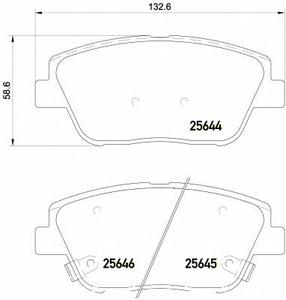 Комплект тормозных колодок, дисковый тормоз BREMBO P30 066