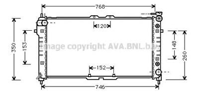 Радиатор, охлаждение двигателя AVA QUALITY COOLING MZA 2037