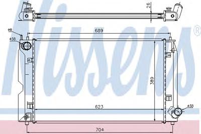 Радиатор, охлаждение двигателя NISSENS 64647A