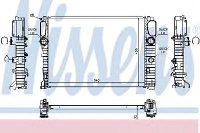 Радиатор, охлаждение двигателя NISSENS 67102A