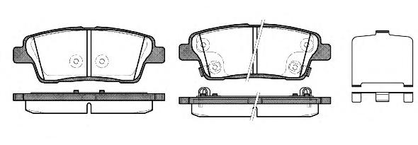 Комплект тормозных колодок, дисковый тормоз ROADHOUSE