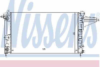 Радиатор, охлаждение двигателя NISSENS 63225