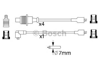 Комплект проводов зажигания BOSCH 0 986 357 128