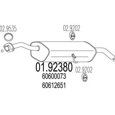 Глушитель выхлопных газов конечный MTS