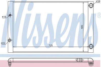 Радиатор, охлаждение двигателя NISSENS 60427