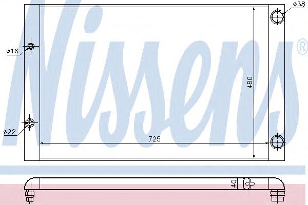 Радиатор, охлаждение двигателя NISSENS