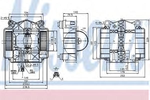 Вентилятор салона NISSENS