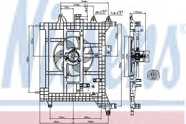 Вентилятор, охлаждение двигателя NISSENS