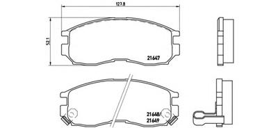 Комплект тормозных колодок, дисковый тормоз BREMBO P54 014