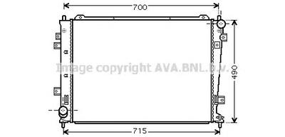 Радиатор, охлаждение двигателя AVA QUALITY COOLING KA 2162