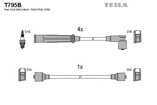 Комплект проводов зажигания TESLA