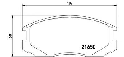 Комплект тормозных колодок, дисковый тормоз BREMBO P54 015
