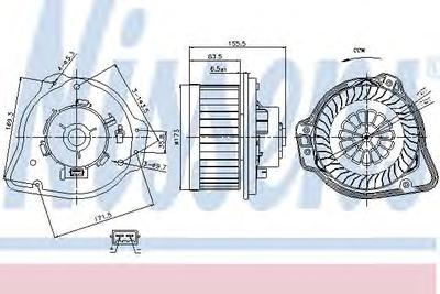 Вентилятор салона NISSENS 87020