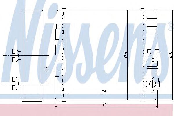 Теплообменник, отопление салона NISSENS