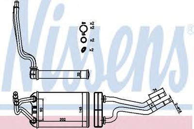 Теплообменник, отопление салона NISSENS 70980