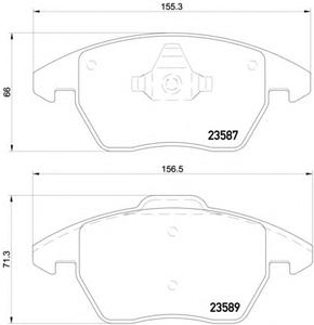 Комплект тормозных колодок, дисковый тормоз TEXTAR 2358720395