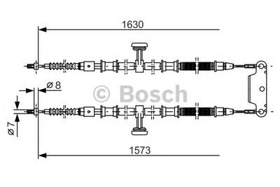 Трос, стояночная тормозная система BOSCH 1 987 477 763