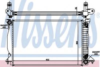 Радиатор, охлаждение двигателя NISSENS 60303A