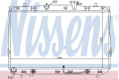 Радиатор, охлаждение двигателя NISSENS 67489