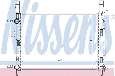 Радиатор, охлаждение двигателя NISSENS 637628