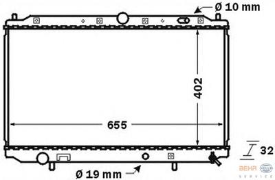 Радиатор, охлаждение двигателя HELLA 8MK376724751