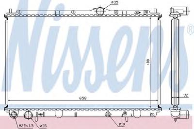 Радиатор, охлаждение двигателя NISSENS 62858A
