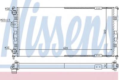 Радиатор, охлаждение двигателя NISSENS 67308